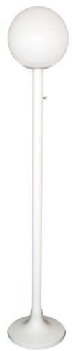 1-Globe Luminaire Lamp Post White